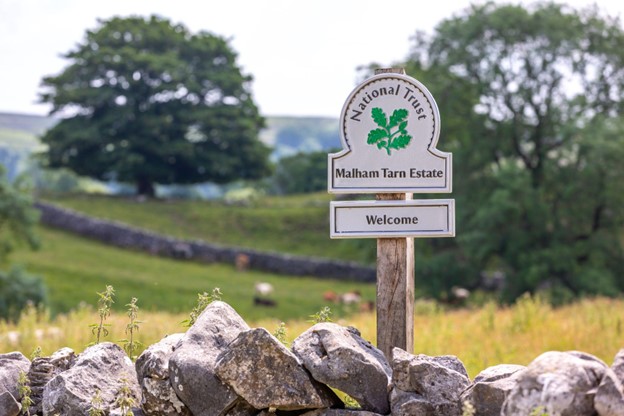 National Trust welcome sign