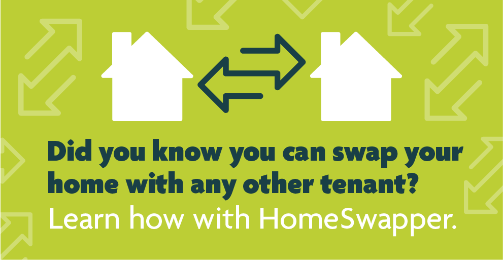 Did you know you can swap your home with any other tenant? Learn how with HomeSwapper.